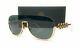 Versace Ve2215 100287 Gold Grey Women's Pilot Metal Sunglasses 39mm
