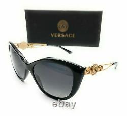 Versace VE4295 GB1T3 Black Women's Cat Eye Polarized Sunglasses 57 mm