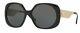 Versace Ve4331a Gb1 87 Black Gold Frame Grey 57mm Lens Sunglasses