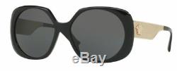 Versace VE4331A GB1 87 Black Gold Frame Grey 57mm Lens Sunglasses