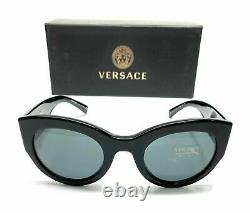 Versace VE4353 GB1 87 Black Gold Women's Cat Eye Sunglasses 51-26