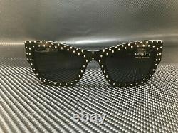 Versace VE4358 GB1 87 Black Gold Women's Rectangle Sunglasses 52-22