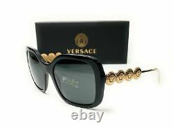 Versace VE4375 GB1 87 Black Grey Lens Women Sunglasses 53mm