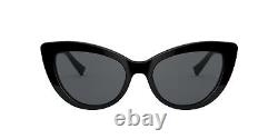 Versace VE4388 GB1/87 Sunglasses Women's Black/Dark Grey Lenses Cat Eye 54mm