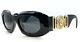 Versace Ve4424u Gb1/87 Black-gold/dark Gray Oversized Women's Sunglasses