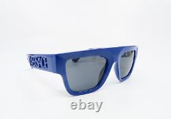Versace VE4430U 5294/87 53mm Blue-Dark Grey Lenses-Versace Logo, New Sunglasses