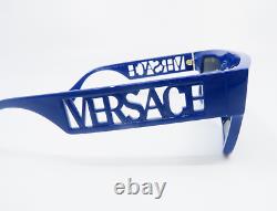 Versace VE4430U 5294/87 53mm Blue-Dark Grey Lenses-Versace Logo, New Sunglasses