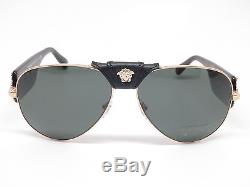 Versace VE 2150Q 1002/71 Gold withGrey Green Sunglasses
