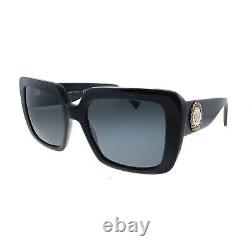 Versace VE 4384B GB1/87 Black Plastic Square Sunglasses Grey Lens