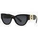 Versace Ve 4398 Gb1/87 Black Plastic Cat-eye Sunglasses Grey Lens