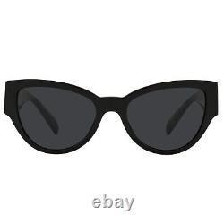 Versace VE 4398 GB1/87 Black Plastic Cat-Eye Sunglasses Grey Lens