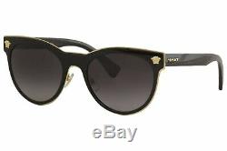 Versace Woman Polarized Sunglasses, Black Lenses Metal Frame, 54mm