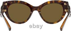 Versace Woman Sunglasses Havana Frame, Dark Brown Lenses 0VE4408 108/73 52mm
