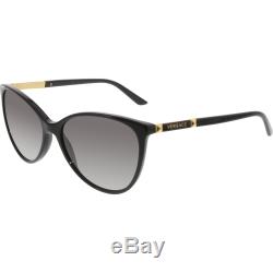 Versace Women's VE4260-GB1/11-58 Black Cat Eye Sunglasses