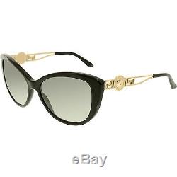 Versace Women's VE4295-GB1/11-57 Black Cat Eye Sunglasses