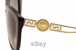 Versace Women's VE4295 VE/4295 GB1/11 Black/Gold Fashion Cat Eye Sunglasses 57mm