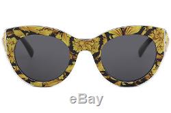 Versace Women's VE4353 VE/4353 5283/87 Baroque Yellow Square Sunglasses 51mm