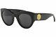 Versace Women's Ve4353 Ve/4353 Gb1/87 Black Fashion Square Sunglasses 51mm