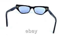 Vintage Cat Eye Sunglasses Ladies Blue 1950's Unused France Made Fashion Style