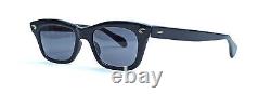 Vintage Cat Eye Sunglasses MID Century 1950's Ladies Black Frame Blue Lenses Nos