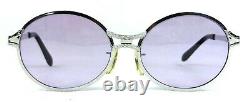 Vintage Cat Eye Sunglasses Metal Silver Frame Purple Lenses Unused Mint 1960's