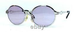 Vintage Cat Eye Sunglasses Metal Silver Frame Purple Lenses Unused Mint 1960's