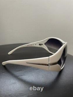 Vintage PRADA DESIGNER Sunglasses White Wrap SPR 12G 4a0-5d1 110