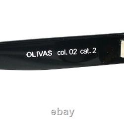 Xavier Garcia Sunglasses OLIVAS col. 02 Black Brown Round Frames with Gray Lenses