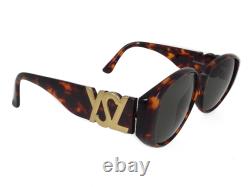 YVES SAINT LAURENT sunglasses tortoiseshell-style Auth used E1571