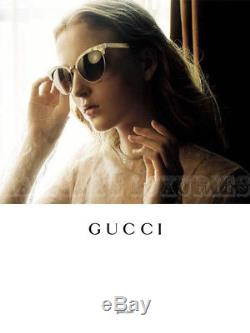 $ 470 Gucci Lunettes De Soleil Gg 4283 / S U29jd Cat Eye Mère De Perle En Métal Courant