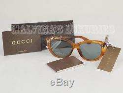 $ 490 Gucci Lunettes De Soleil Gg 3828 / F / S 0565l Cat Eye Tortoise Mère De Perle Célèbre