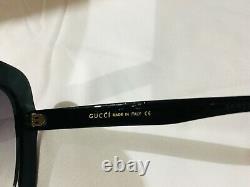 Authentique New Gucci Gg0148 S 001 Lunettes De Soleil Cristal Black Frame