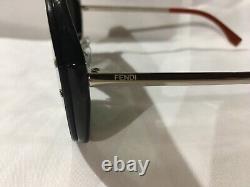 Authentiques nouvelles lunettes de soleil unisexes Fendi Zucca FDM Ffm0039 en argent FF.