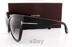 Brand New Tom Ford Lunettes De Soleil Tf 0371-f 371-f 01b Noir / Gris Femmes