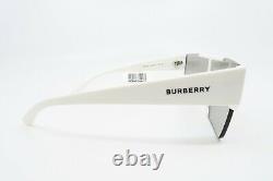 Burberry Be4291 3007/h38 Nouvelles Lunettes De Soleil Logo Shield Blanc/gris Avec Étui