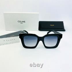 Celine Cl4s130 Lunettes De Soleil Rectangulaires Black Gray Square Lunettes De Soleil Femmes