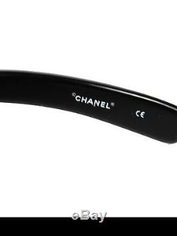 Chanel New Half Tint Lunettes De Soleil Noir Rond Logo CC Bras Ondulé S5018 5018
