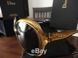 Christian Dior Glossy Gold Seulement 500 Lunettes De Soleil En Édition Limitée, Nouveau, Rare Unique