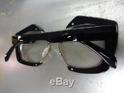 Classic Vintage Retro Lentilles Transparentes Eye Glasses Noir & Or Fashion Frame