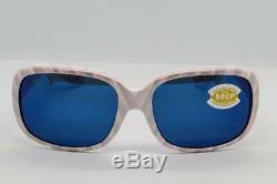 Costa Del Mar Gannet Sunglasses Matte Seashell / Bleu Miroité 580p Femmes