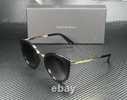 Dolce & Gabbana Dg4268 501 8g Noir Gris Gradient 52 MM Lunettes De Soleil Pour Femmes