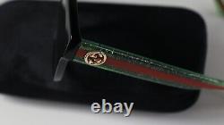Gucci Carré Rectangulaire Urbain Gg0034/s 002 Lunettes De Soleil Unisexe Noir/vert 54mm