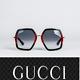 Gucci Lunettes De Soleil Design Pour Femmes Gg0106s 007 Vert / Gradient Gris