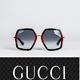 Gucci Lunettes De Soleil Design Pour Hommes / Femmes Gg0106s 007 Green Gold / Grey Lens