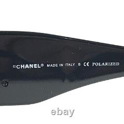Lunettes De Soleil Chanel 5113 C. 501/s8 Cadres Carrés Noirs Avec Verres Gris 56-16-130