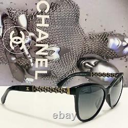 Lunettes De Soleil Chanel 5326a Cat Eye Chain Black Polarisée En Italie