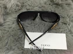 Lunettes De Soleil Pour Femmes Gucci Gg0152s Black Frame / Grey Lens 100% Authentique