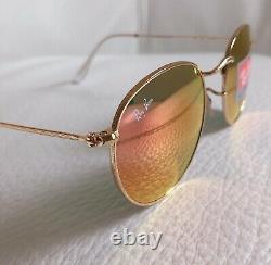 Lunettes De Soleil Ray Ban Rb3447 Round Metal 50-21, Gold Frame Us