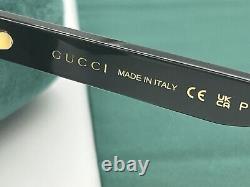 Lunettes de soleil Gucci 1169S 001 54mm Monture noire/verres ambre Forme papillon/carrée