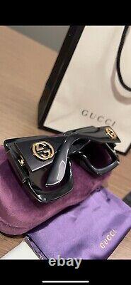 Lunettes de soleil carrées oversize Gucci GG0053S 54mm noires